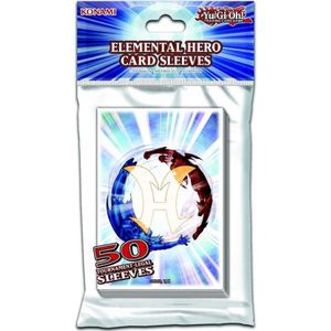Yu-Gi-Oh! Elemental Hero Card Sleeves - 50 Sleeves - Official TCG - Keep Your Cards Secure and Protected During Duels