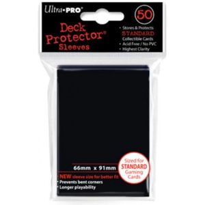 Ultra Pro - Deck Protector Sleeves Zwart (Gloss) (50 stuks)