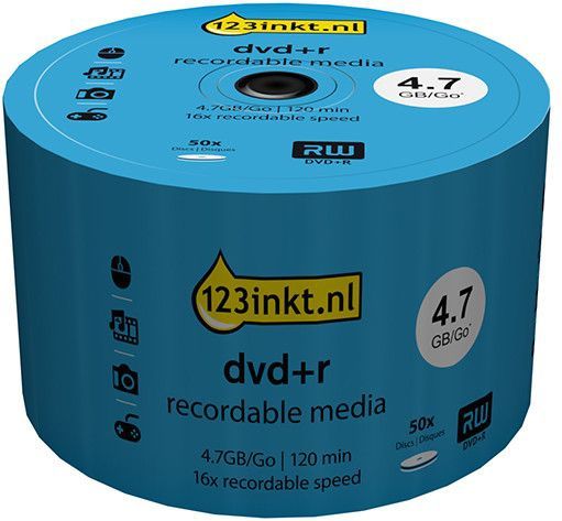 123inkt dvd+r 50 stuks op spindel