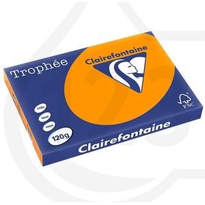 Clairefontaine gekleurd papier fel oranje 120 g/m² A3 (250 vellen)