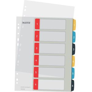 Leitz Cosy bedrukbare kartonnen tabbladen A4 met 6 tabs (11-gaats)