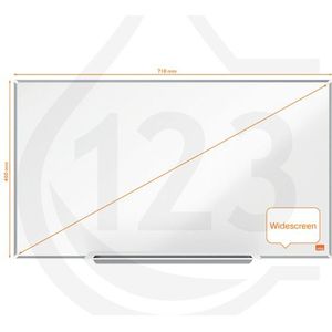 Nobo Impression Pro Widescreen whiteboard magnetisch emaille 71 x 40 cm