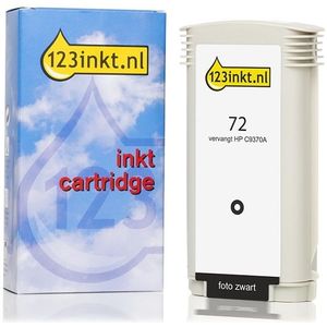 123inkt huismerk vervangt HP 72 (C9370A) inktcartridge foto zwart hoge capaciteit - 130 ml