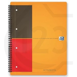 Oxford International Activebook spiraalschrift A4+ gelijnd 80 g/m² 80 vellen oranje