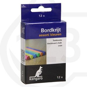 Kangaro bordkrijt gekleurd 12 stuks