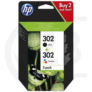 Inktcartridge HP 302 (X4D37AE) dubbelpak zwart + kleur (origineel)
