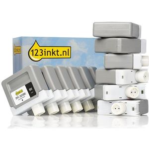 Inktpatroon Canon PFI-301 multipack MBK/BK/C/M/Y/PC/PM/R/G/B/GY/PGY (123inkt huismerk)
