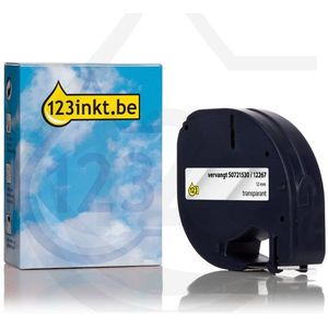 Dymo S0721530 / 12267 plastic tape transparant 12 mm (123inkt huismerk)