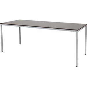 Schaffenburg Domino Basic vergadertafel aluminium onderstel logan eiken blad 200 x 80 cm