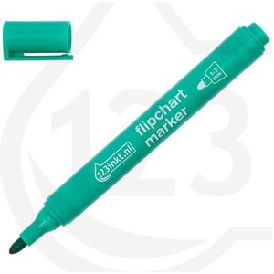 123inkt flipchart marker groen (1 - 3 mm rond)