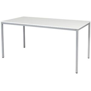 Schaffenburg Domino Basic vergadertafel aluminium onderstel krijtwit blad 160 x 80 cm