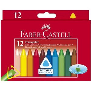Faber-Castell Triangular waskrijt gekleurd (12 stuks)