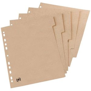 Oxford Touareg kartonnen tabbladen A4 met 5 tabs (11-gaats)