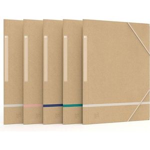 Oxford Touareg elastomap karton beige A4 assorti (5 stuks)
