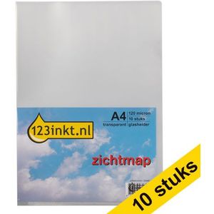 Aanbieding: 10x 123inkt zichtmap glashelder transparant A4 120 micron (10 stuks)