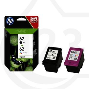 HP 62 (N9J71AE) duo verpakking inktcartridge zwart en kleur (origineel)
