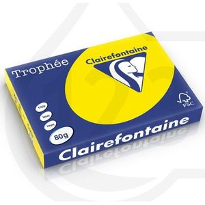 Clairefontaine gekleurd papier fluogeel 80 g/m² A3 (500 vellen)