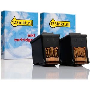 Aanbieding: 123inkt huismerk vervangt 2 x HP 56 inktcartridge zwart