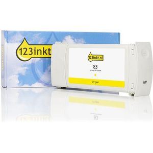 123inkt huismerk vervangt HP 83 (C4943A) UV inktcartridge geel - 680 ml