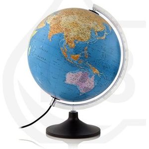 Globe met verlichting solid line P politiek 30 cm