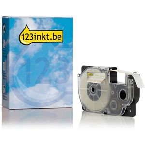 Casio XR-9XG tape goud op transparant 9 mm (123inkt huismerk)