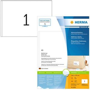 Herma Premium 8690 permanent hechtende etiketten 205 x 148,5 mm wit (400 etiketten)