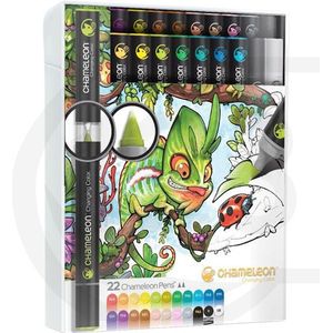 Chameleon Color & Blending System verfstiften Deluxe set (22 stiften met 22 color tops)