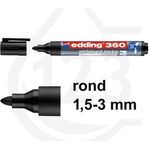 Edding 360 whiteboard marker zwart (1,5 - 3 mm)