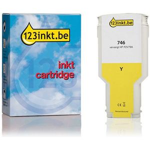 123inkt huismerk vervangt HP 746 (P2V79A) inktcartridge geel