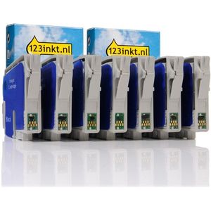 Inktpatroon Epson aanbieding T033-serie 2 x T0331 zwart + 5 kleuren (123inkt huismerk)