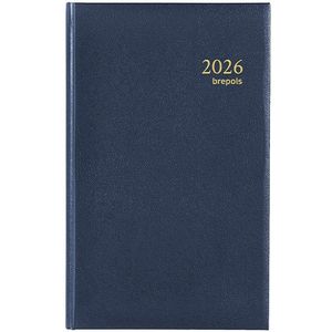 Brepols Brefix Lima dagagenda met halfuurindeling 2026 blauw (1 dag per pagina) 6-talig