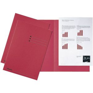 Esselte inlegmap karton met gelijke kanten en lijnbedrukking rood A4 (100 stuks)