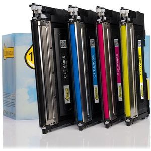 Toner 123inkt huismerk vervangt HP SU375A (CLT-P406C) multipack zwart + 3 kleuren