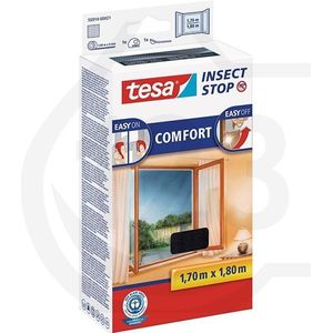 Tesa vliegenhor Insect Stop comfort raam (170 x 180 cm, zwart)