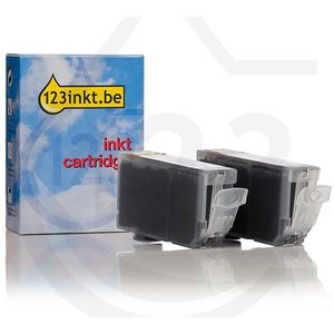 Canon PGI-5BK inktcartridge zwart dubbelpak zonder chip (123inkt huismerk)