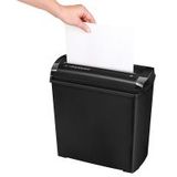 Fellowes P-25S - Papierversnipperaar - P1 Stroken - 5 vel - voor thuis - Zwart