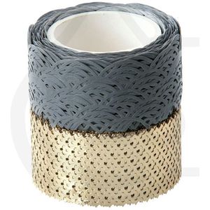 Folia washi tape grijs/goud (2 stuks)