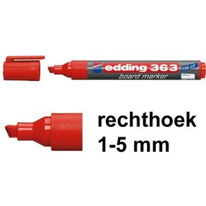 Edding 363 whiteboard marker rood (1 - 5 mm schuin)