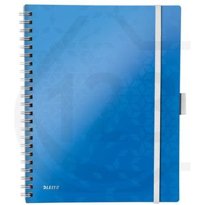 Leitz 4645 WOW be mobile book spiraalschrift A4 geruit 80 g/m² 80 vellen blauw metallic