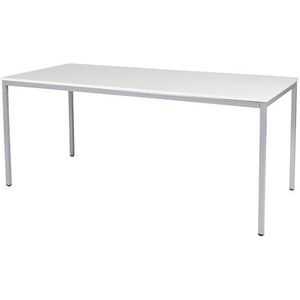 Schaffenburg Domino Basic vergadertafel aluminium onderstel krijtwit blad 180 x 80 cm