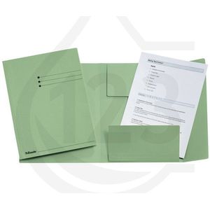 Esselte 3-klepsmap met lijnbedrukking maat folio groen (50 stuks)