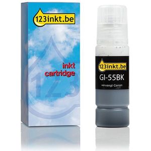 Inktpatroon Canon GI-55BK inktfles zwart (123inkt huismerk)