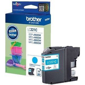Brother LC-221C inktcartridge cyaan lage capaciteit (origineel)