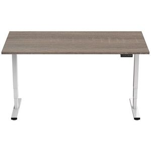 123inkt elektrische zit-sta bureau wit onderstel Robson blad 140 x 80 cm (2 motoren)