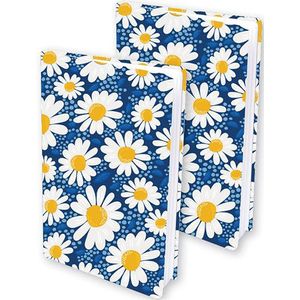 Dresz rekbare boekenkaft A4 daisies (2 stuks)