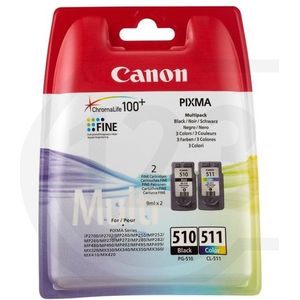 Inktcartridge Canon PG-510 / CL-511 multipack zwart en kleur (origineel)