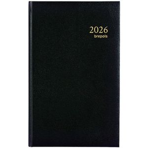 Agenda - Zwart - Kunstleer - Zestalig Met Maandtabs