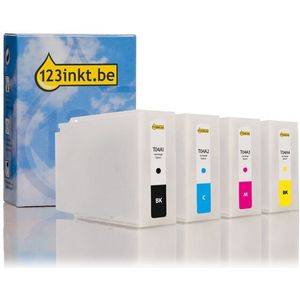 Inktpatroon Epson aanbieding: T04A-serie zwart + 3 kleuren extra hoge capaciteit (123inkt huismerk)