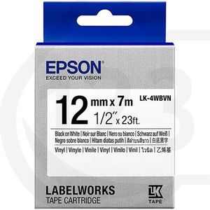 Epson LK-4WBVN tape zwart op wit 12 mm (origineel)