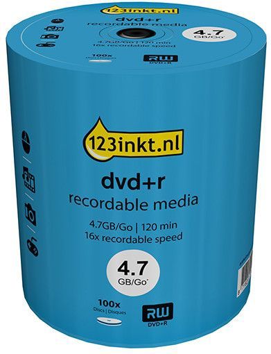 123inkt dvd+r 100 stuks op spindel